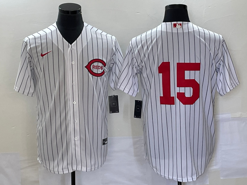 Men's Cincinnati Reds Anthony Rizzo #15 White 2022 MLB at Field of Dreams Authentic Jersey